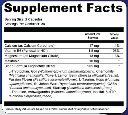 ChronoBoost Pro supplement facts