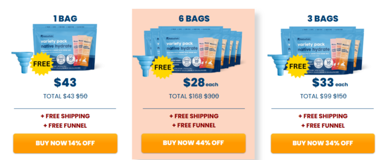NativePath Hydrate Stick Packs