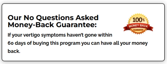 The Vertigo and Dizziness Relief Program Money Back Guarantee